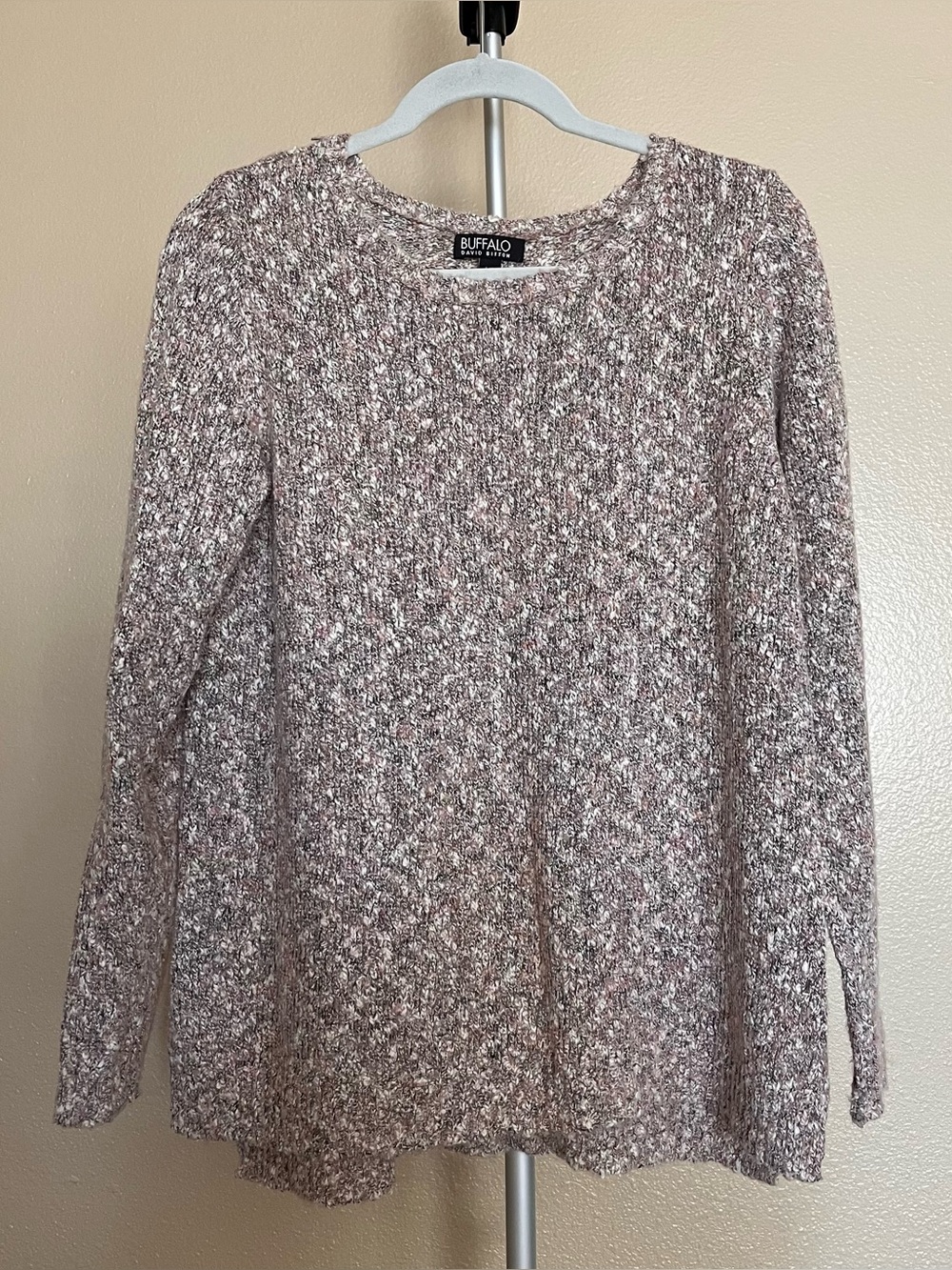 Buffalo David Bitton Marble Knit Pink Sweater Large